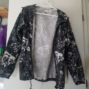 Twain Mens Medium Windbreaker Jacket Zip Up Hooded